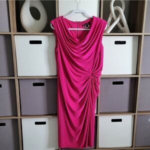 Tadashi Shoji elegant draped dress Size L